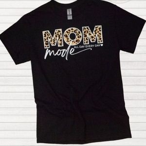 NEW Mom Mode Leopard Tee